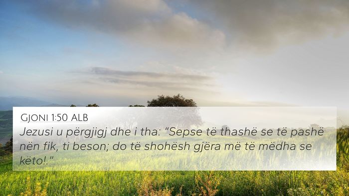 Gjoni 1:50 ALB Bible Verse Image