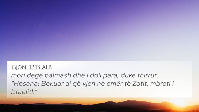 Gjoni 12:13 ALB Bible Verse Image