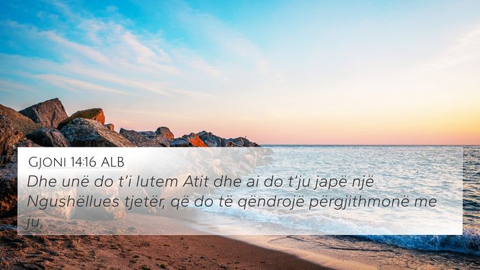 Gjoni 14:16 ALB Bible Verse Image