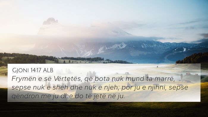 Gjoni 14:17 ALB Bible Verse Image