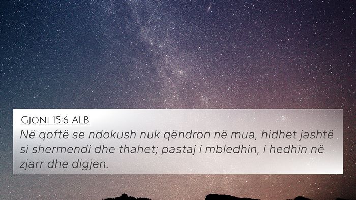 Gjoni 15:6 ALB Bible Verse Image