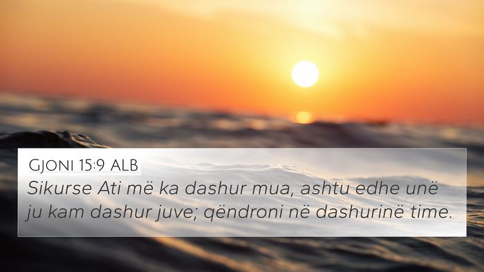 Gjoni 15:9 ALB Bible Verse Image