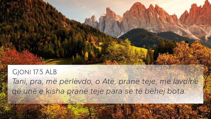 Gjoni 17:5 ALB Bible Verse Image