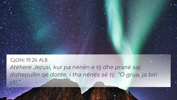 Gjoni 19:26 ALB Bible Verse Image