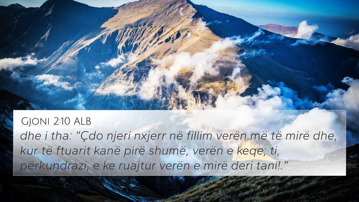 Gjoni 2:10 ALB Bible Verse Image