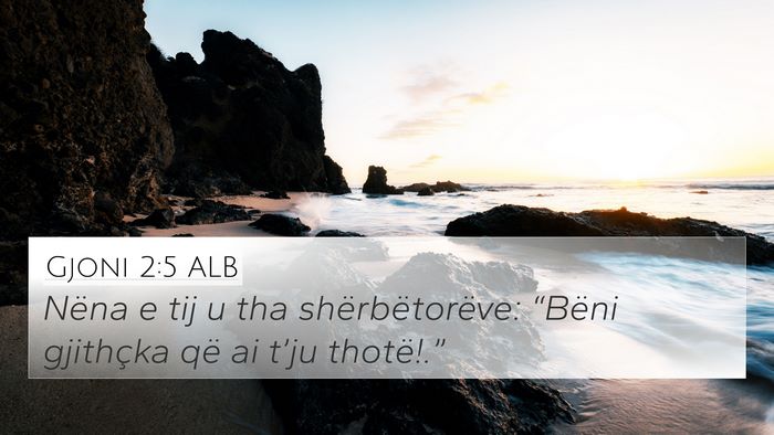 Gjoni 2:5 ALB Bible Verse Image