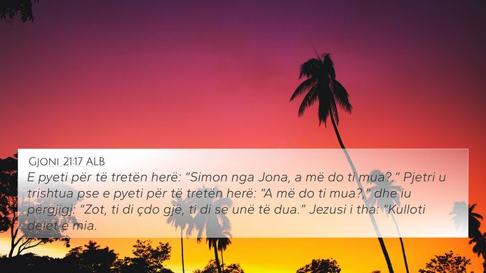 Gjoni 21:17 ALB Bible Verse Image