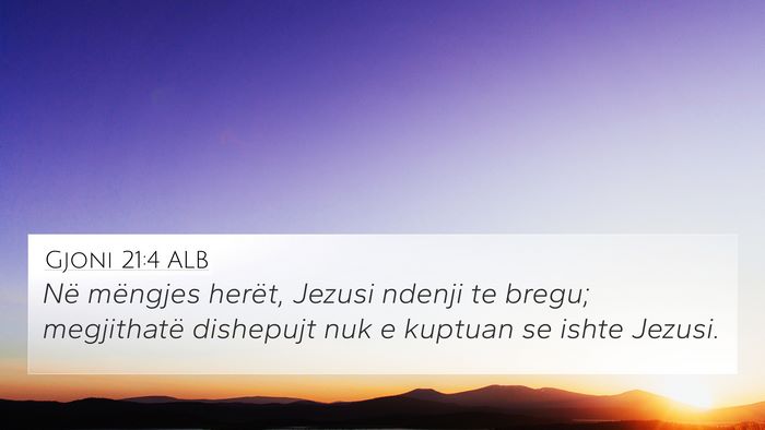Gjoni 21:4 ALB Bible Verse Image
