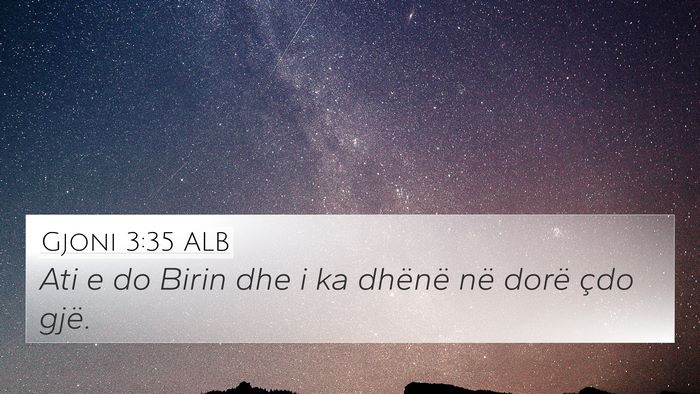 Gjoni 3:35 ALB Bible Verse Image