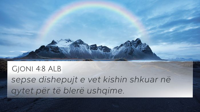 Gjoni 4:8 ALB Bible Verse Image