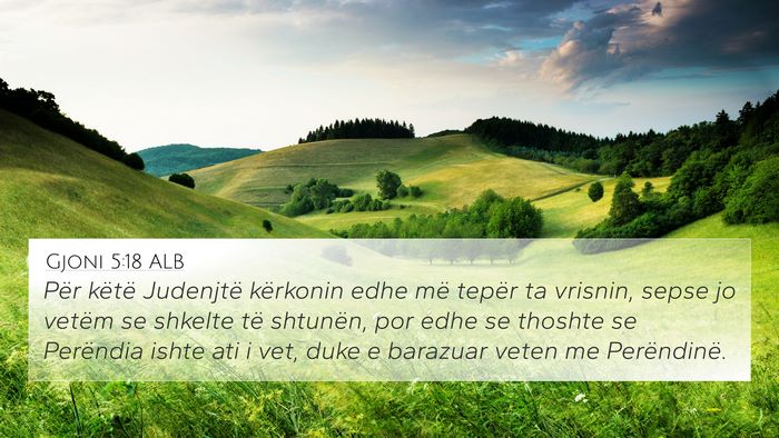 Gjoni 5:18 ALB Bible Verse Image