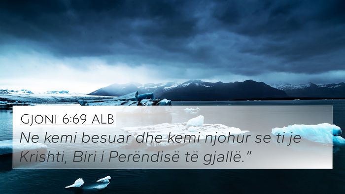 Gjoni 6:69 ALB Bible Verse Image