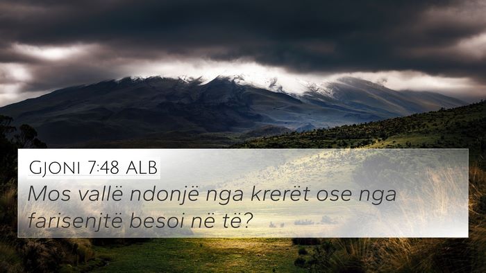 Gjoni 7:48 ALB Bible Verse Image