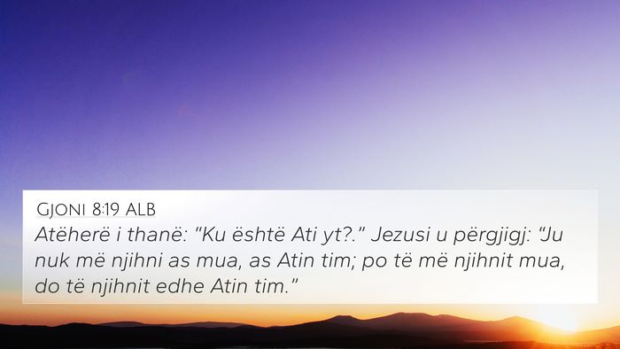 Gjoni 8:19 ALB Bible Verse Image