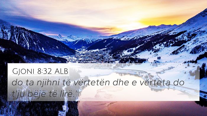 Gjoni 8:32 ALB Bible Verse Image