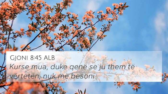 Gjoni 8:45 ALB Bible Verse Image
