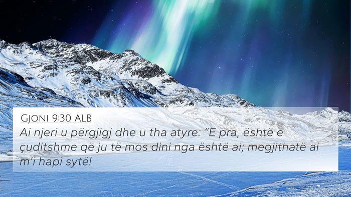 Gjoni 9:30 ALB Bible Verse Image