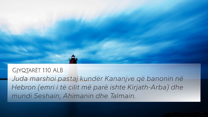 Gjyqtarët 1:10 ALB Bible Verse Image