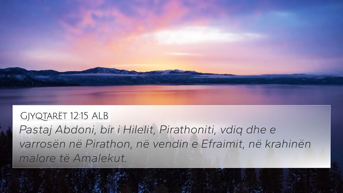 Gjyqtarët 12:15 ALB Bible Verse Image