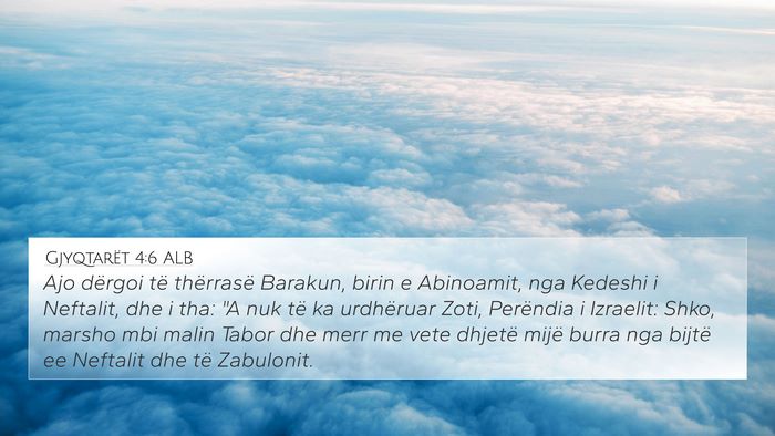 Gjyqtarët 4:6 ALB Bible Verse Image
