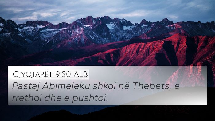 Gjyqtarët 9:50 ALB Bible Verse Image