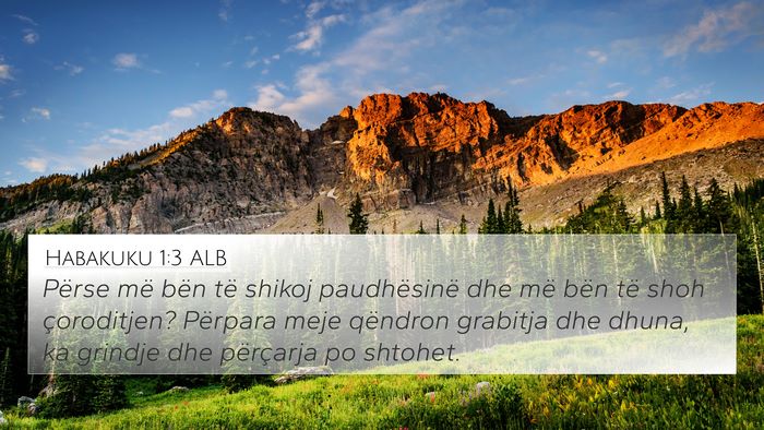 Habakuku 1:3 ALB 4K Wallpaper - Përse më bën të shikoj paudhësinë dhe më - 4K Wallpaper Bible Verse