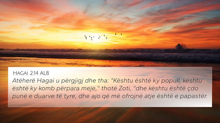 Hagai 2:14 ALB 4K Wallpaper - Atëherë Hagai u përgjigj dhe tha: 
