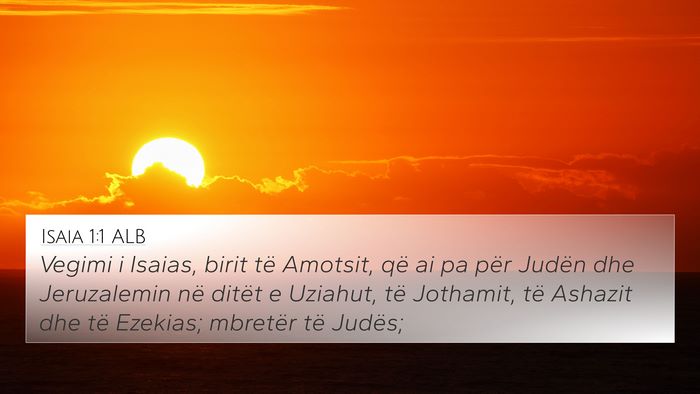 Isaia 1:1 ALB Bible Verse Image