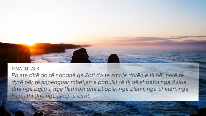 Isaia 11:11 ALB Bible Verse Image