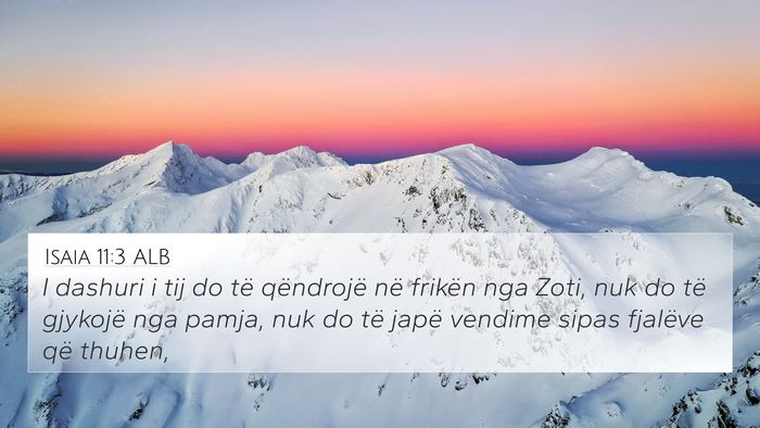Isaia 11:3 ALB Bible Verse Image