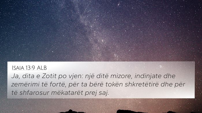 Isaia 13:9 ALB Bible Verse Image