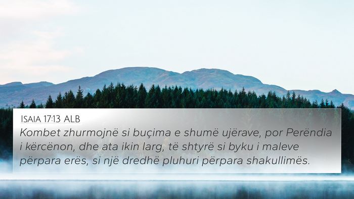 Isaia 17:13 ALB Bible Verse Image