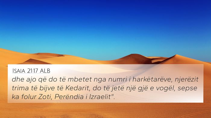Isaia 21:17 ALB Bible Verse Image