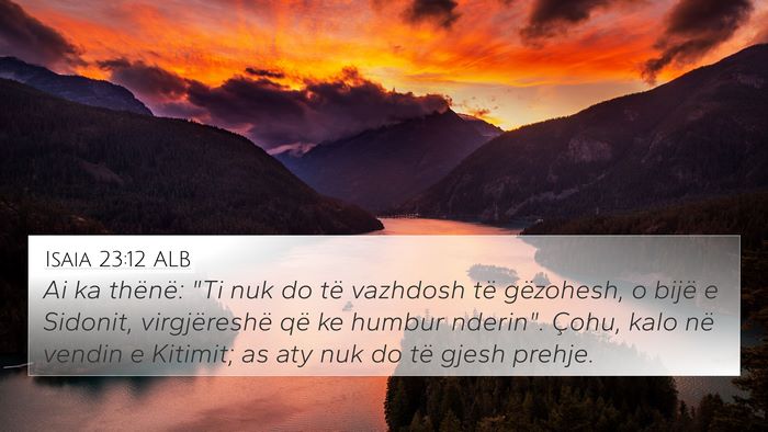 Isaia 23:12 ALB Bible Verse Image