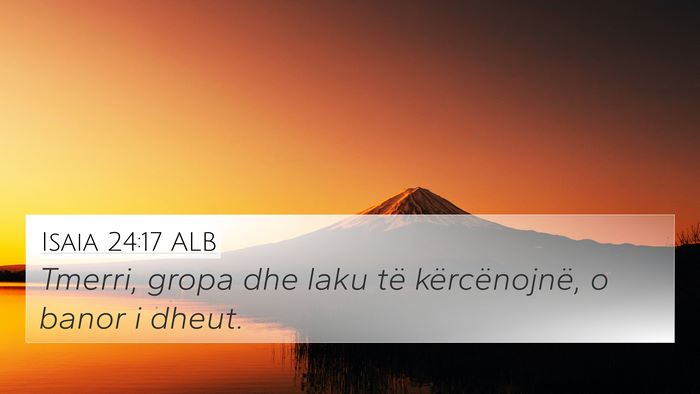 Isaia 24:17 ALB Bible Verse Image