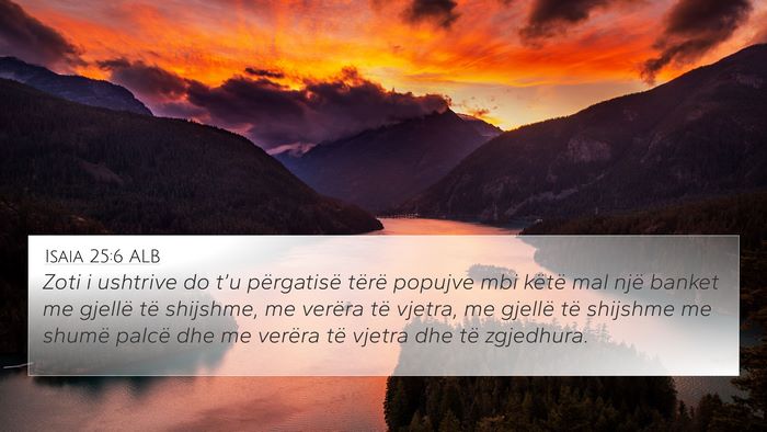 Isaia 25:6 ALB Bible Verse Image