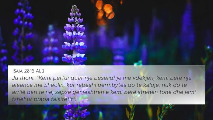 Isaia 28:15 ALB Bible Verse Image