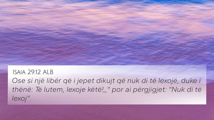 Isaia 29:12 ALB 4K Wallpaper - Ose si një libër që i jepet dikujt që nuk di - 4K Wallpaper Bible Verse