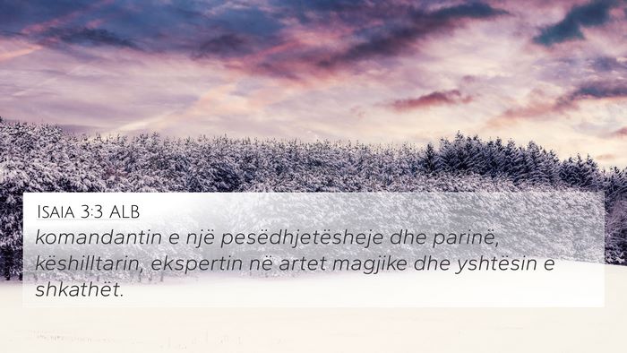 Isaia 3:3 ALB Bible Verse Image
