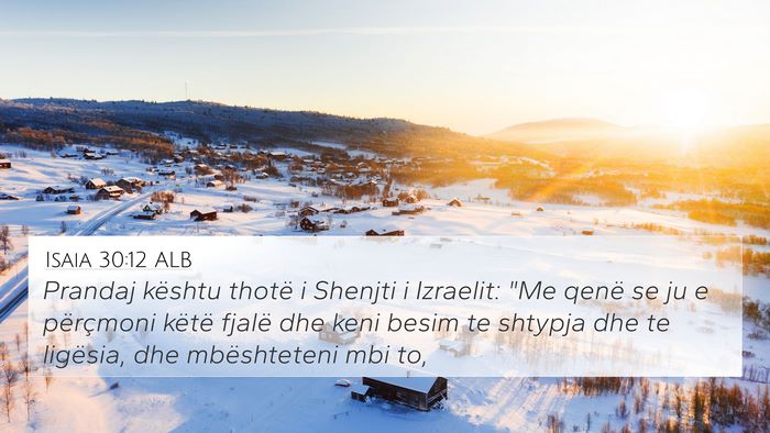 Isaia 30:12 ALB Bible Verse Image
