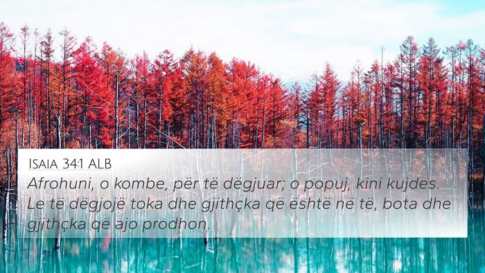 Isaia 34:1 ALB Bible Verse Image