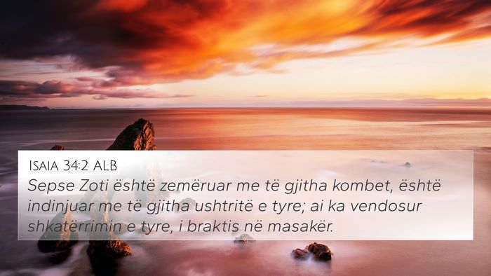 Isaia 34:2 ALB Bible Verse Image