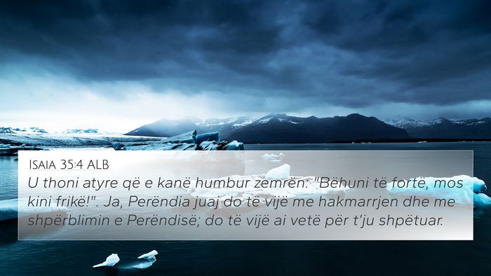 Isaia 35:4 ALB Bible Verse Image