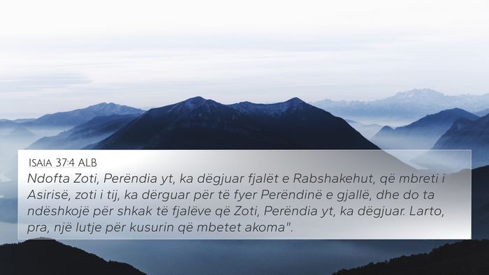 Isaia 37:4 ALB Bible Verse Image