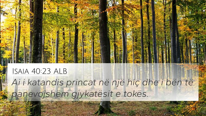 Isaia 40:23 ALB Bible Verse Image