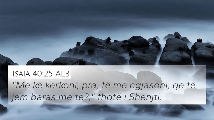 Isaia 40:25 ALB Bible Verse Image