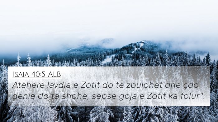 Isaia 40:5 ALB Bible Verse Image