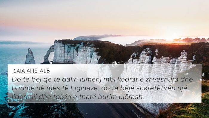 Isaia 41:18 ALB Bible Verse Image