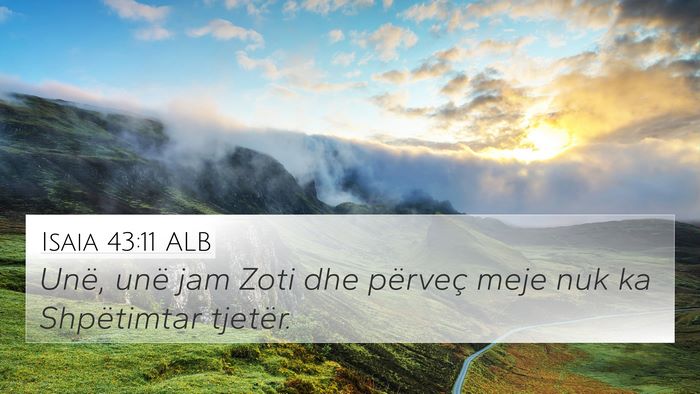 Isaia 43:11 ALB Bible Verse Image