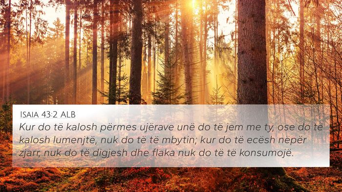 Isaia 43:2 ALB Bible Verse Image